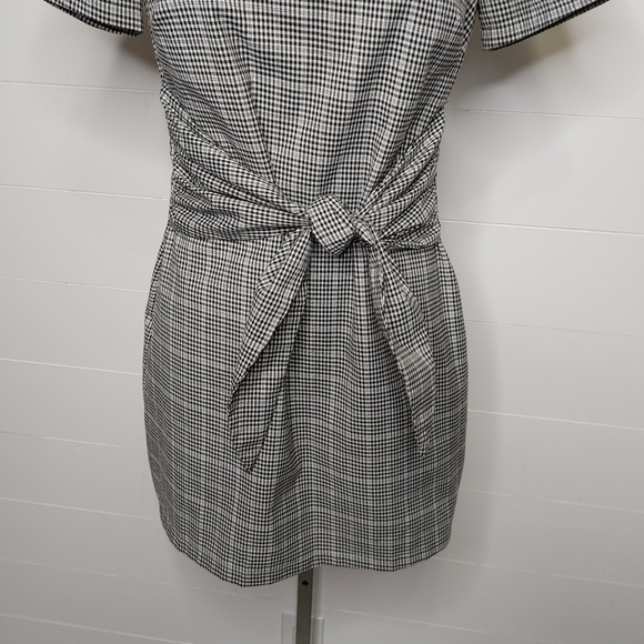 LULU'S Penny gingham knotted sheath dress S - Picture 4 of 10